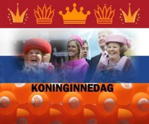 пазл Koninginnedag или День Королевы, национальный праздник в Нидерландах 30 апреля, чтобы отпраздновать день рождения королевы